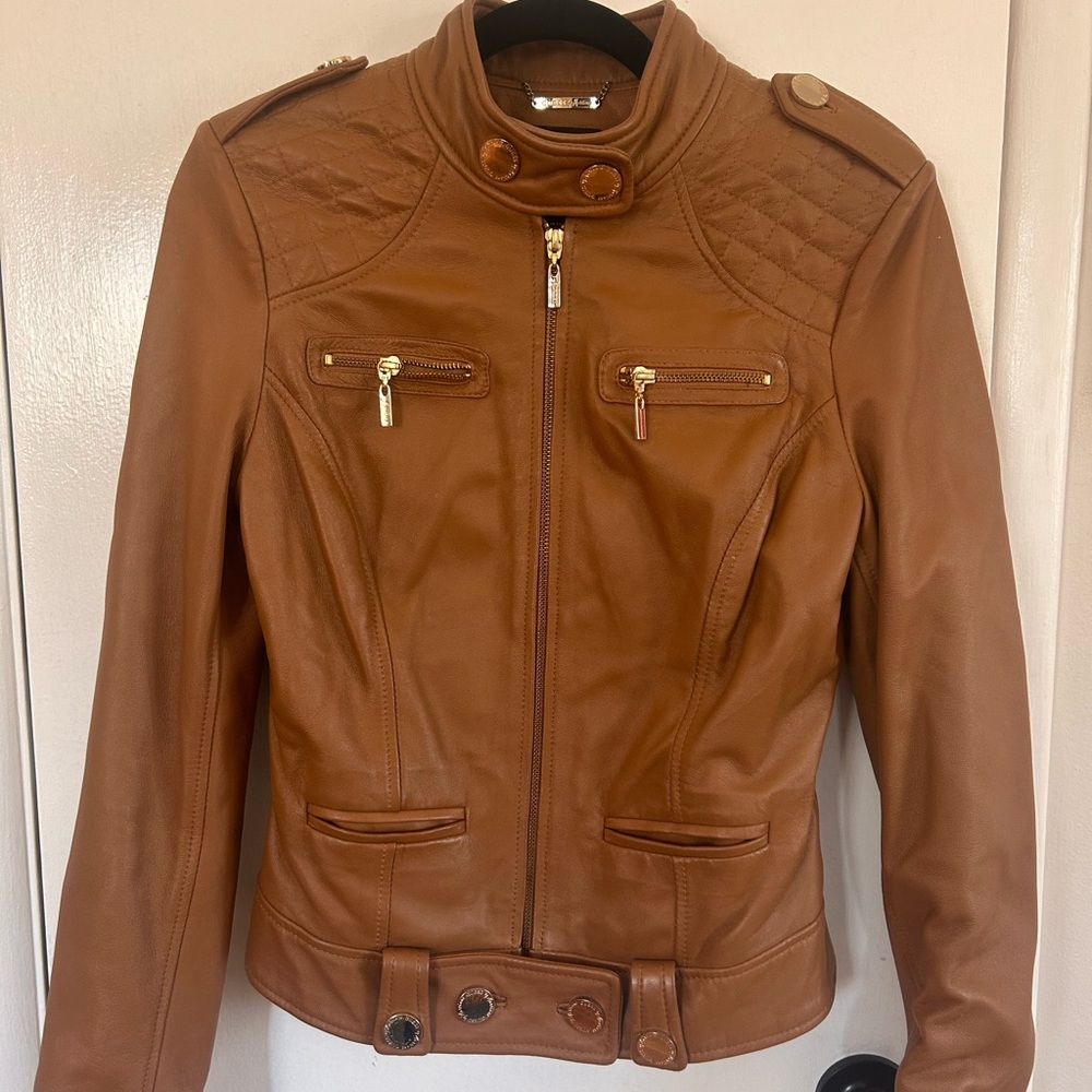 Guess by Marciano Brown Leather
Moto Jacket